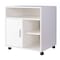 Basicwise Printer Kitchen Office Storage Stand With Casters, White QI003556.W - alternate 2